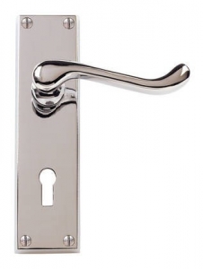 Victorian Scroll Lever on Long Backplate